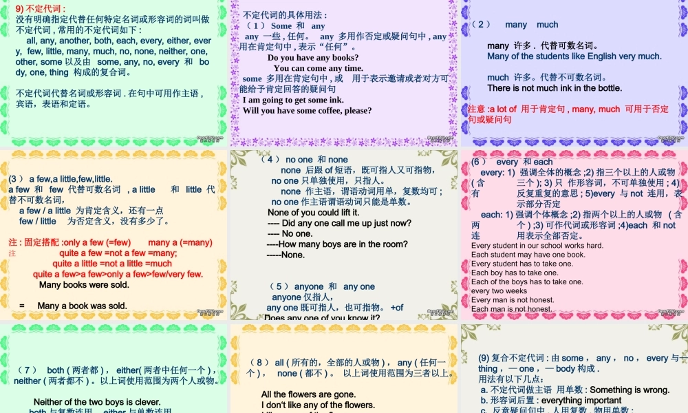 初中英语语法专题 代词 新课标 人教版 课件