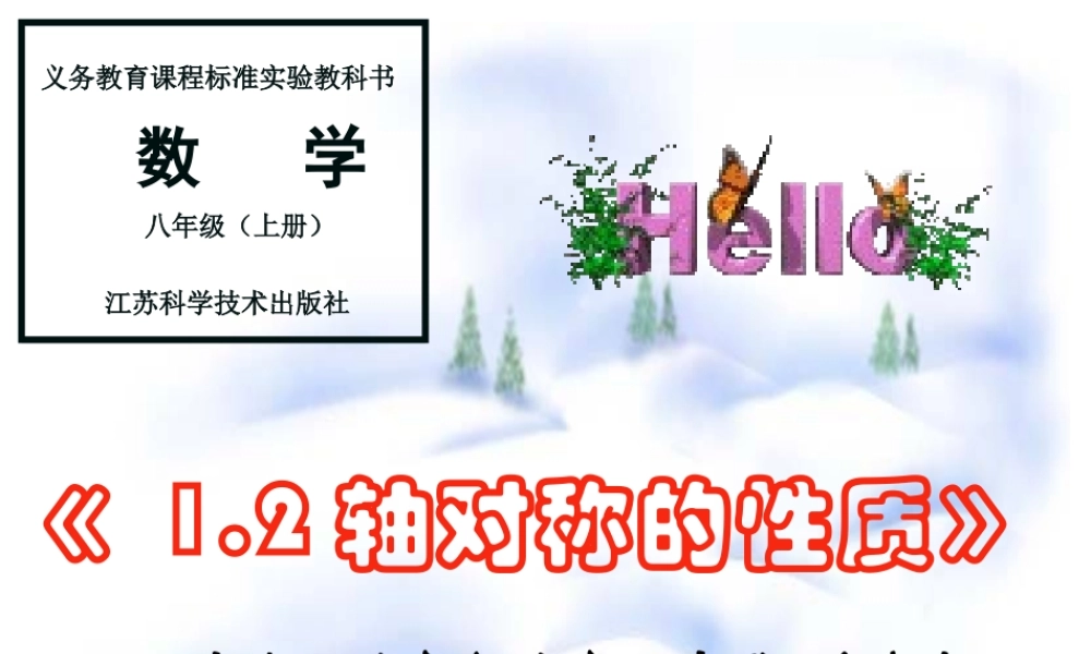 八年级数学 轴对称的性质课件