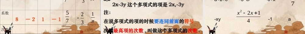 七年级数学上册(代数式)课件 苏科版 课件