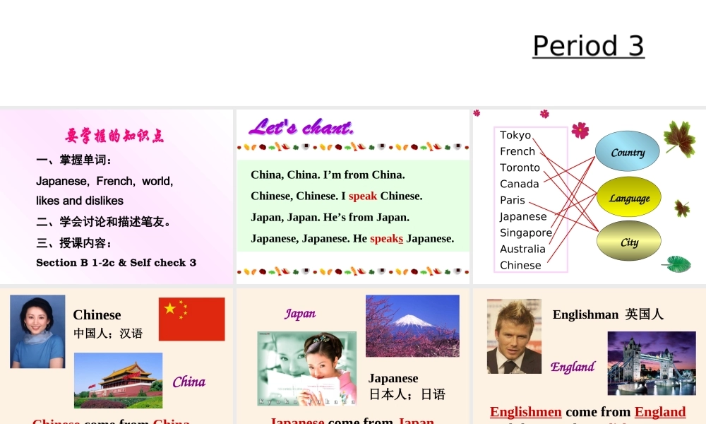 七年级英语下册 Unit 1 Where is your pen pal from 课件人教版新目标 课件