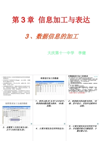 数据信息的加工