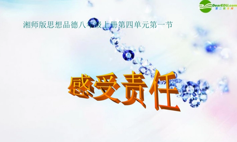 八年级政治上册 第四单元第一节(感受责任)课件 湘师版 课件