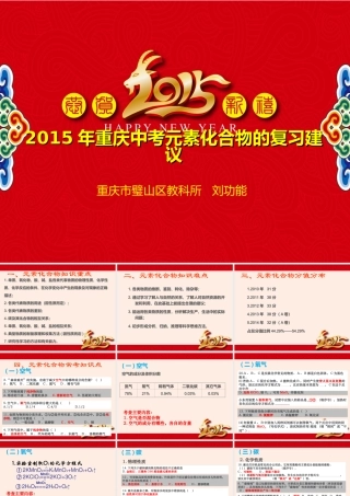 初中化学元素化合物知识复习课件