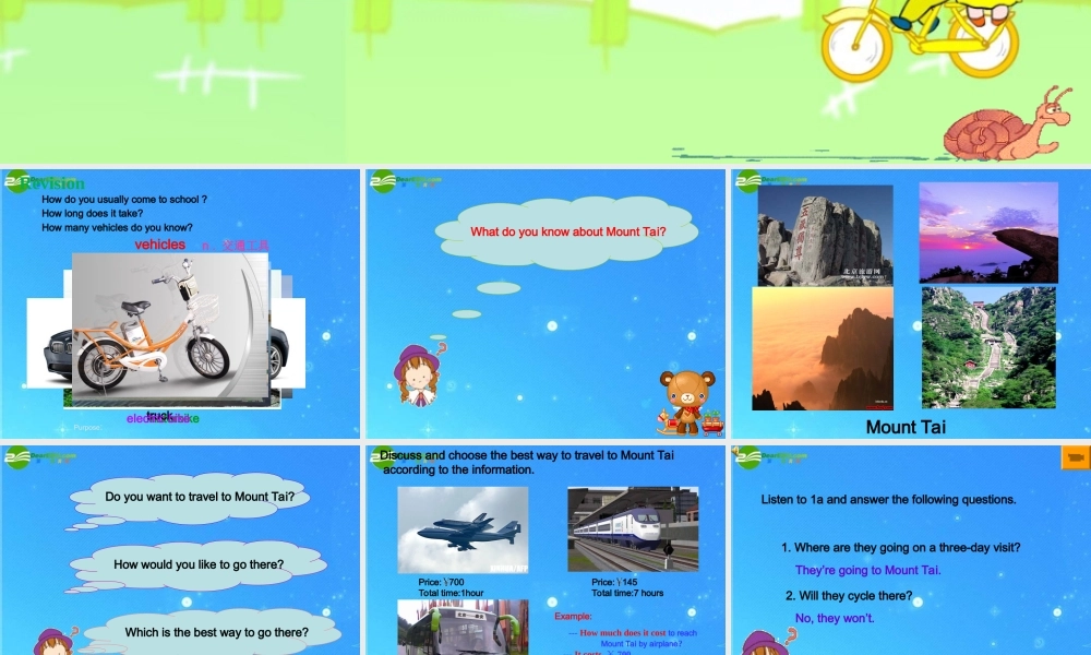 八年级英语下册 Unit6Topic1We re going on a spring field trip SectionA课件 仁爱版 课件