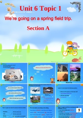 八年级英语下册 Unit6Topic1We re going on a spring field trip SectionA课件 仁爱版 课件