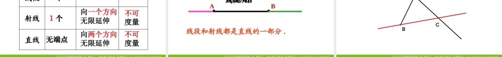 数学：42直线、射线、线段课件(人教新课标七年级上)