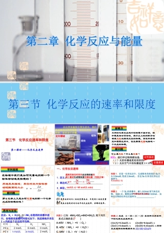 【化学】23化学反应的速率和限度（人教版必修2）课件2