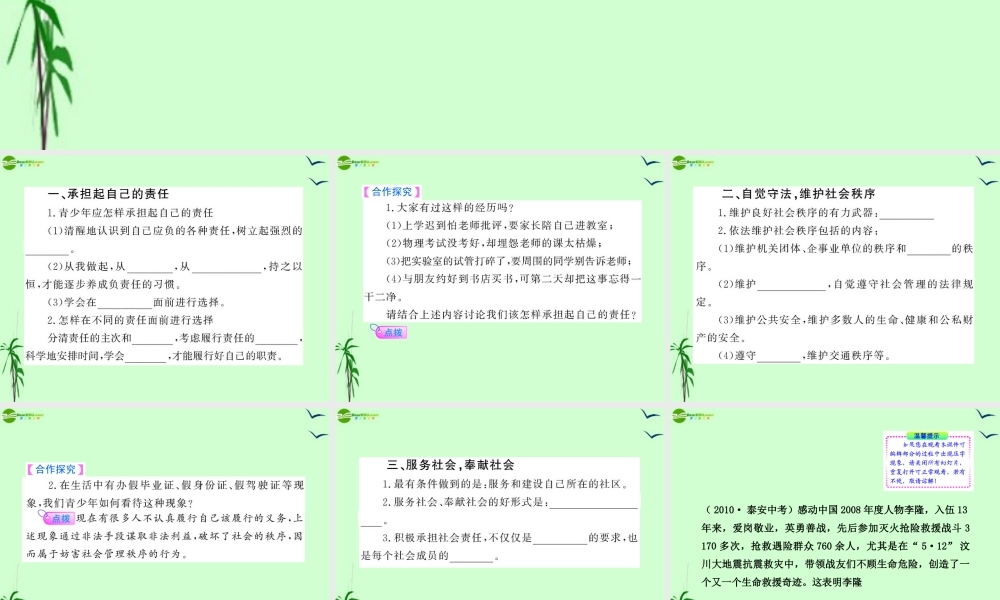 九年级政治 123 让社会头我赞成票课件 鲁人版 课件