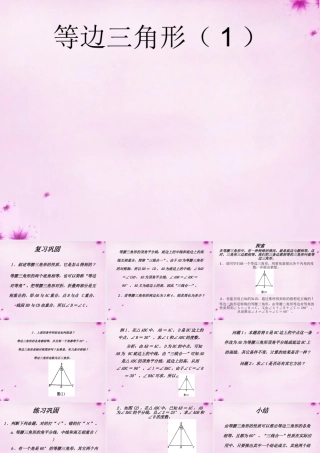 八年级数学上册 第23课时 等边三角形课件1 (新版)新人教版 课件