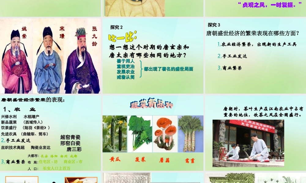 广东省深圳市文汇中学七年级历史下册 第3课 开元盛世课件 新人教版