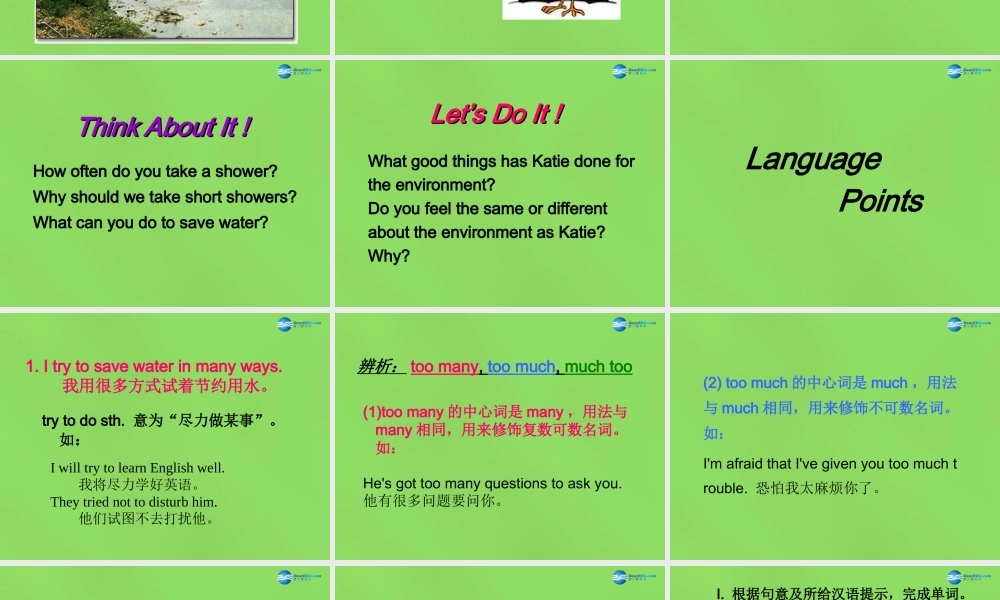 八年级英语下册 Unit 8 Lesson 46 Protect Our Environment课件 (新版)冀教版 课件