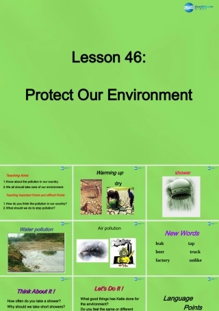 八年级英语下册 Unit 8 Lesson 46 Protect Our Environment课件 (新版)冀教版 课件
