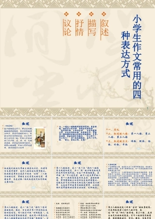 小学生作文常用的四种表达方式