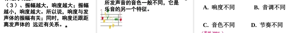人教版中考物理复习课 声现象 试题