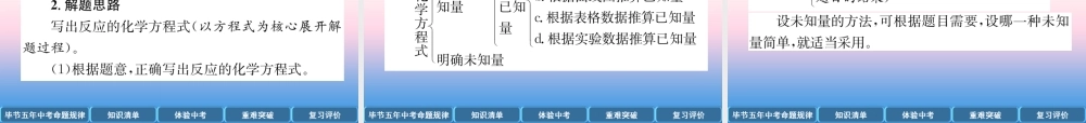 中考化学总复习 第1编 教材知识梳理篇 第5单元 化学方程式(精讲)课件