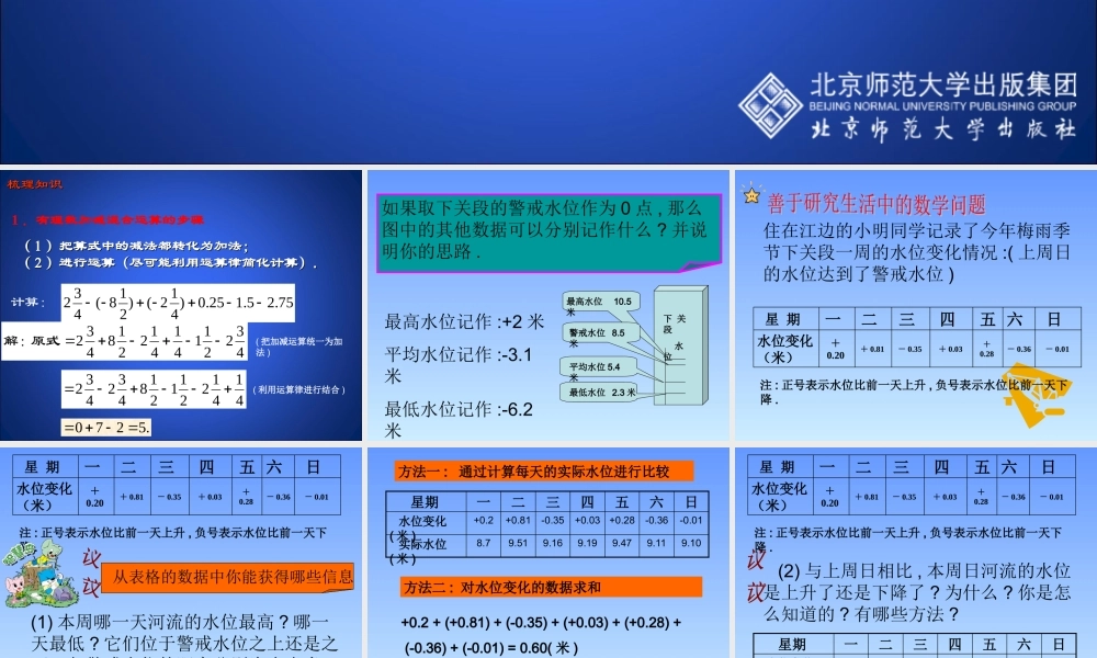 有理数的加减混合运算（第3课时）演示文稿