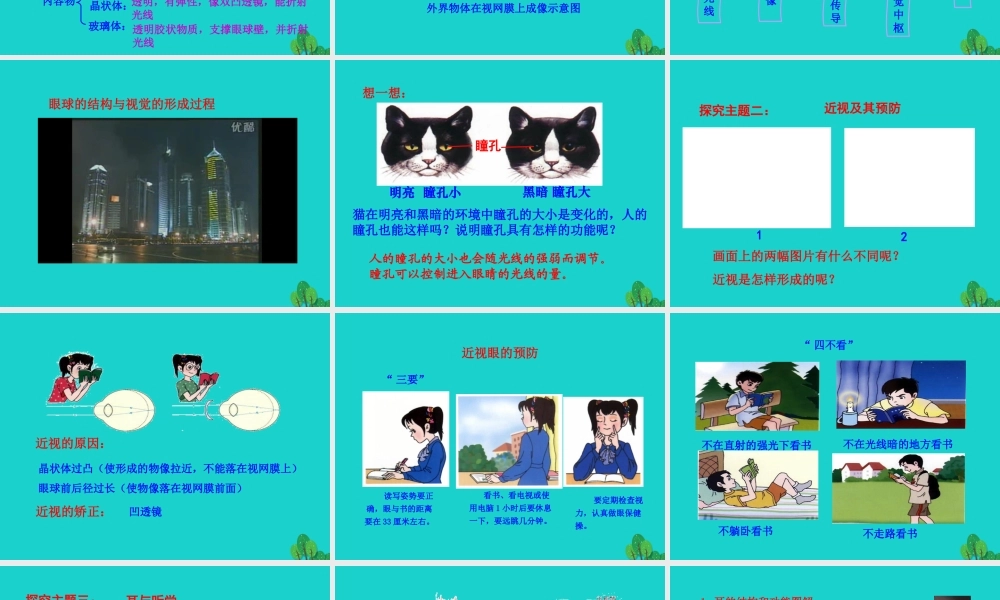 七年级生物下册 4.6.1 人体对外界环境的感知课件 七年级生物下册 4.6.1 人体对外界环境的感知课件+素材(新版)新人教版