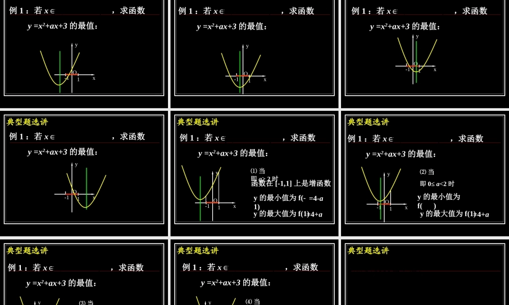 函数最值一 函数第二章高三数学文科第一轮复习课件全集 新课标 人教版 函数第二章高三数学文科第一轮复习课件全集 新课标 人教版