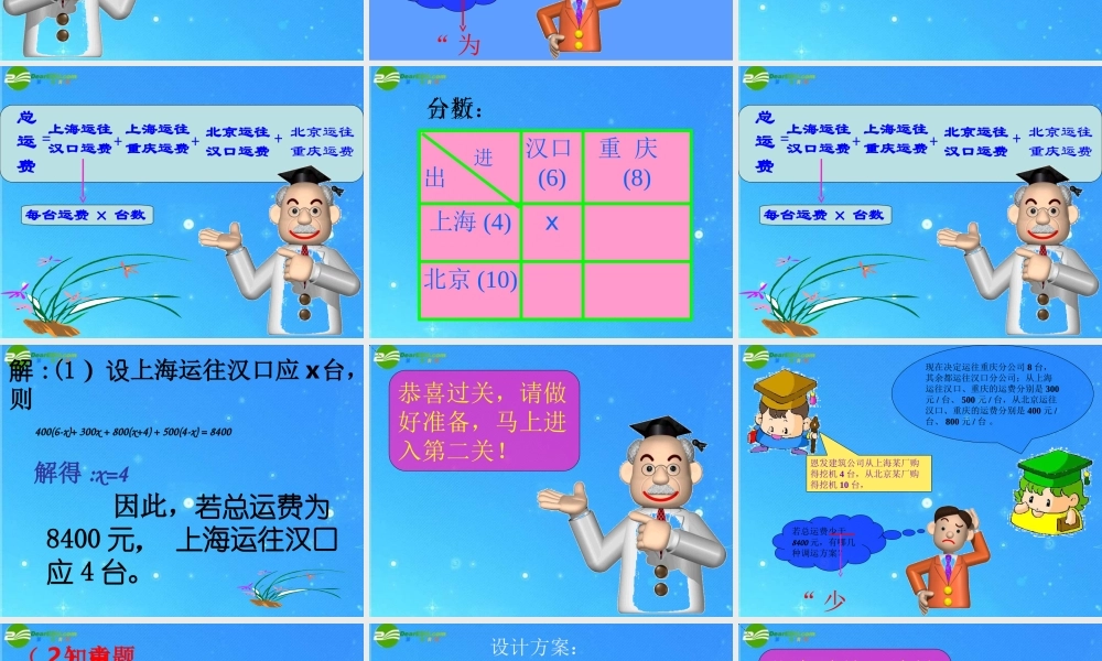 中考专题复习课件 方案设计与决策问题人教新课标版 课件