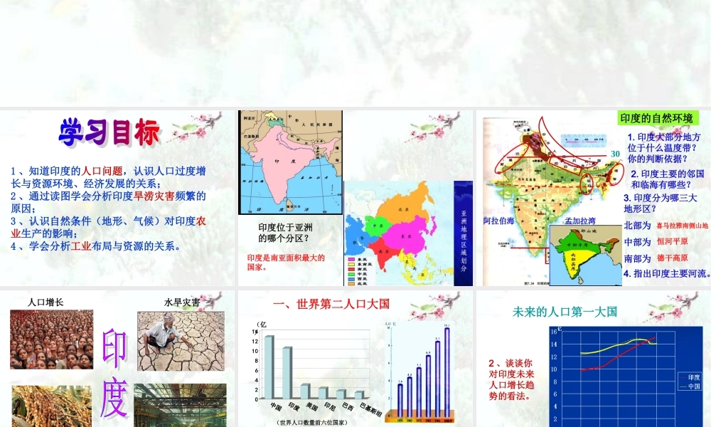 初中地理课件——印度 (2)