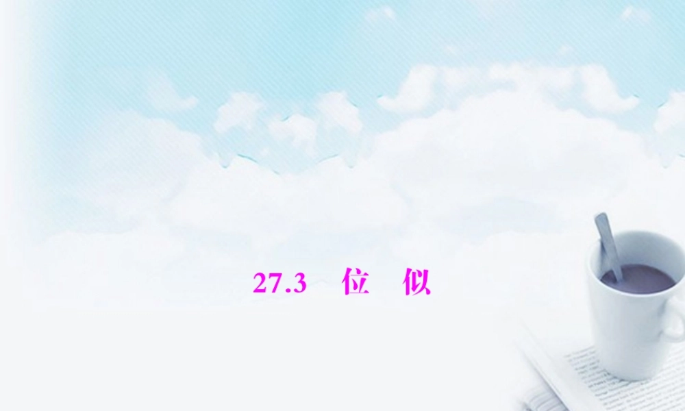 九年级数学下册 第二十七章 相似 273 位 似配套课件 新人教版 课件