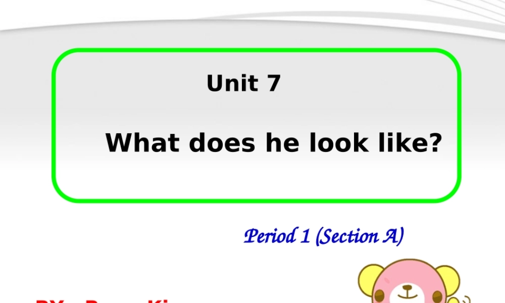 七年级英语下册 What does he look like课件 人教新目标版 课件