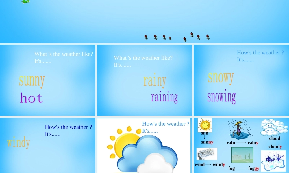 中学七年级英语下册(Unit 8 Topic 1 What s the weather like in summer)课件 (新版)仁爱版 课件
