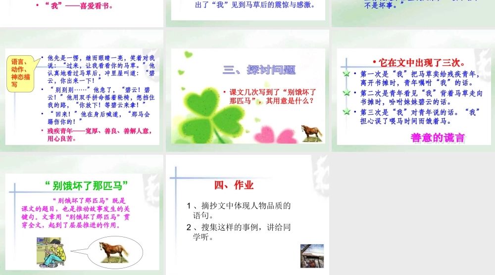 别饿坏了那匹马PPT课件