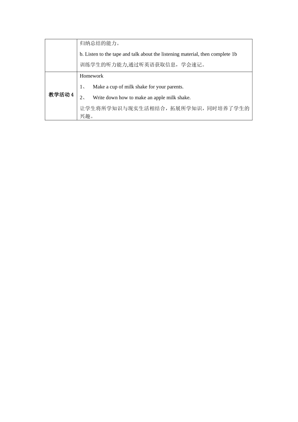 新目标英语八年级Howdoyoumakeabananamilkshake？教学设计_第2页
