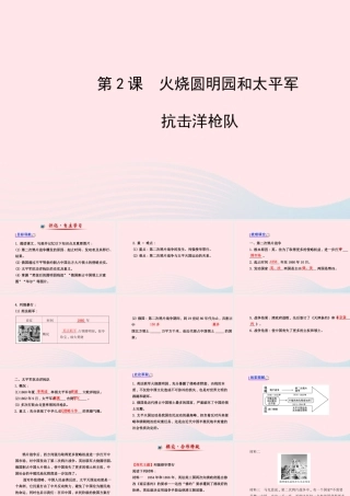 八年级历史上册 第1单元 列强的侵略与中国人民的抗争 第2课火烧圆明园和太平军抗击洋枪队课件 岳麓版 课件