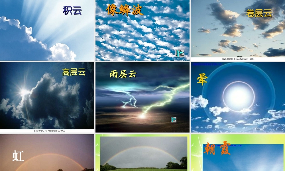 中学七年级语文上册 22 看云识天气课件 (新版)新人教版
