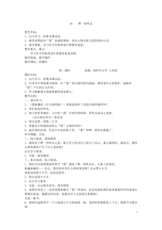 唯一的听众教案