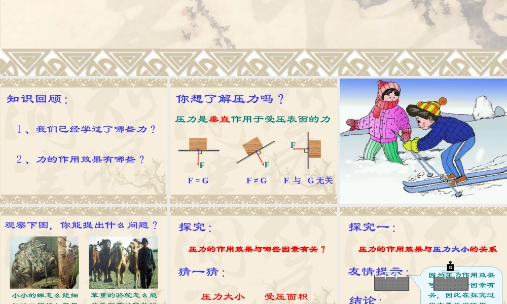 人教版初三物理总复习课件 压强 课件