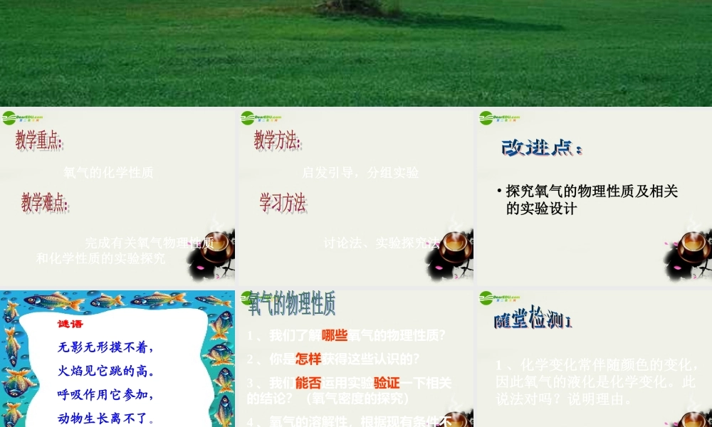 九年级政治 性质活泼的氧气课件2 沪教版 课件