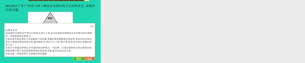 八年级政治下册 第五单元 建设社会主义法治国家单元整合课件 湘教版 课件