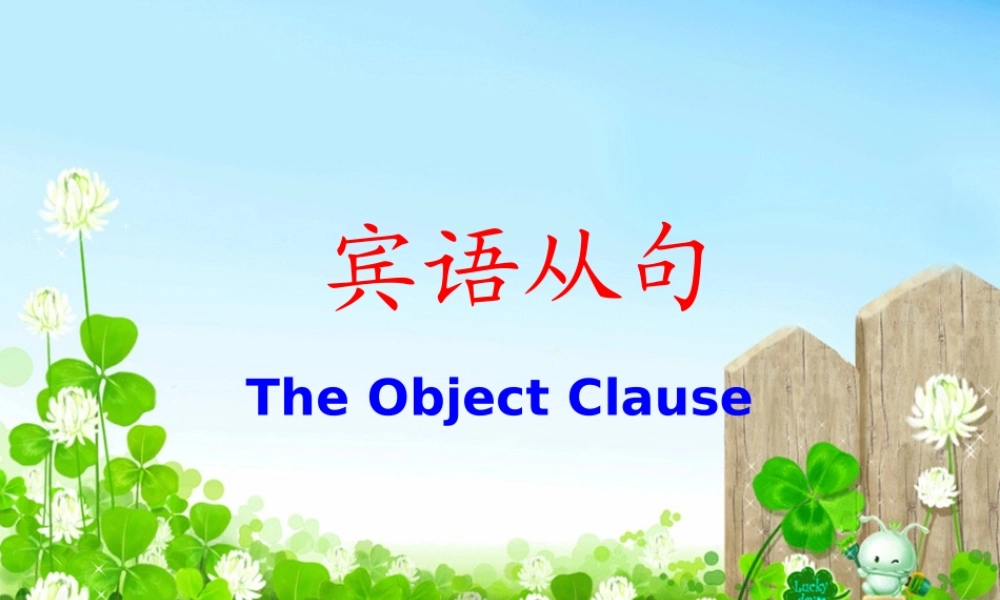 中考宾语 从句总复习开课课件