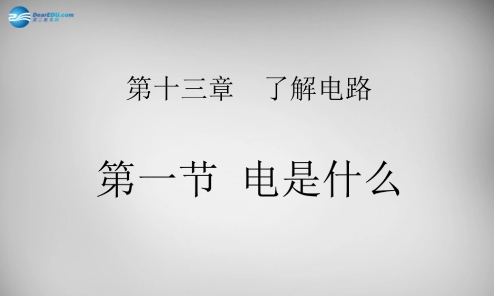 九年级物理全册 141 电是什么课件 (新版)沪科版 课件