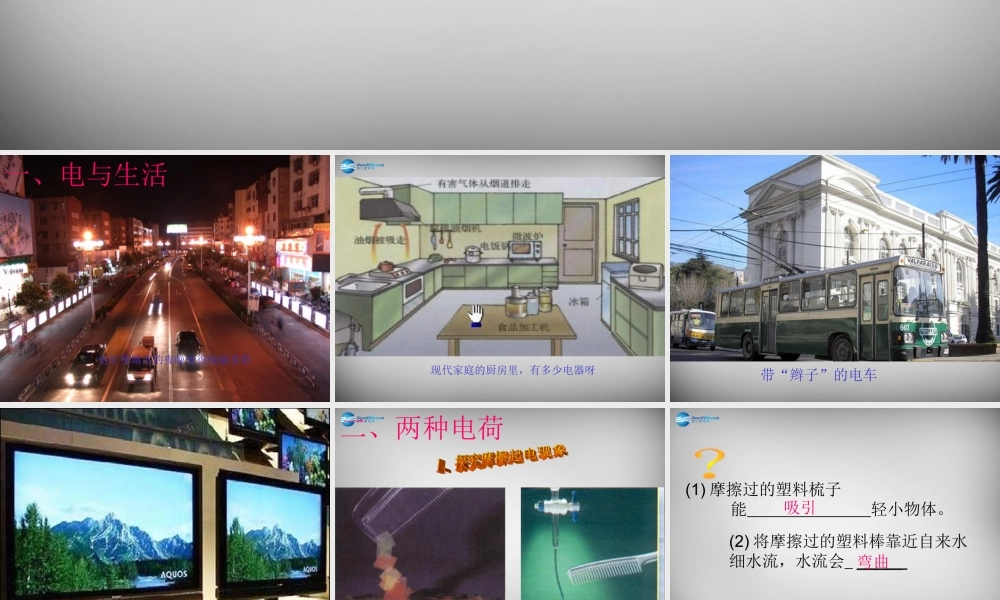 九年级物理全册 141 电是什么课件 (新版)沪科版 课件