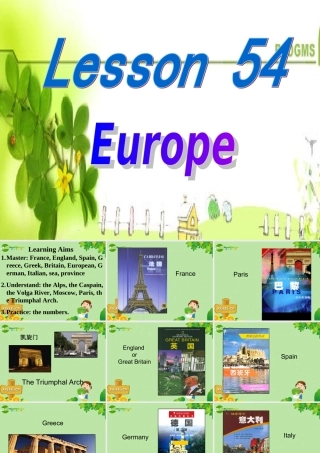八年级英语Book4 Unit 7 Know Our World lesson54 Europe冀教版 课件