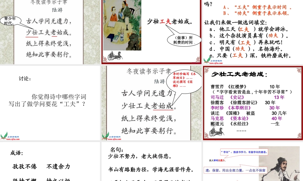 苏教版六年级语文上册22《古诗两首》顺河