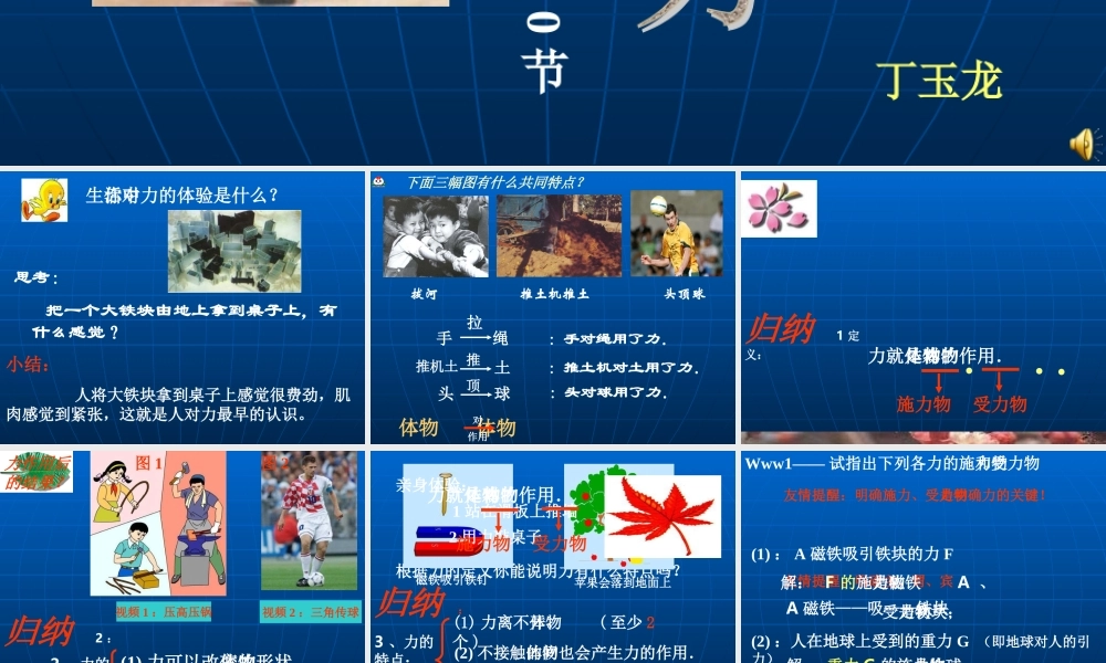 八年级物理什么是力课件 苏教版 课件