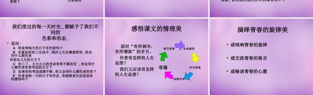 九年级语文上册 4 草莓课件1 语文版 课件