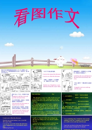 下学期高三英语看图作文 人教版 课件