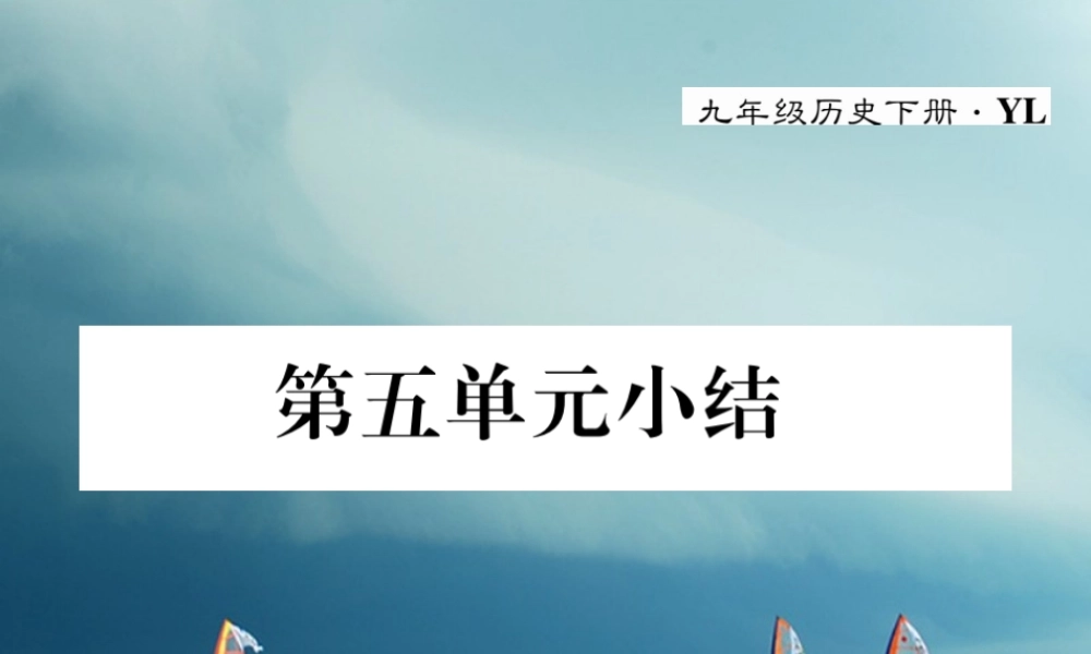九年级历史下册 第五单元 社会主义国家的改革与演变小结作业课件 岳麓版 课件