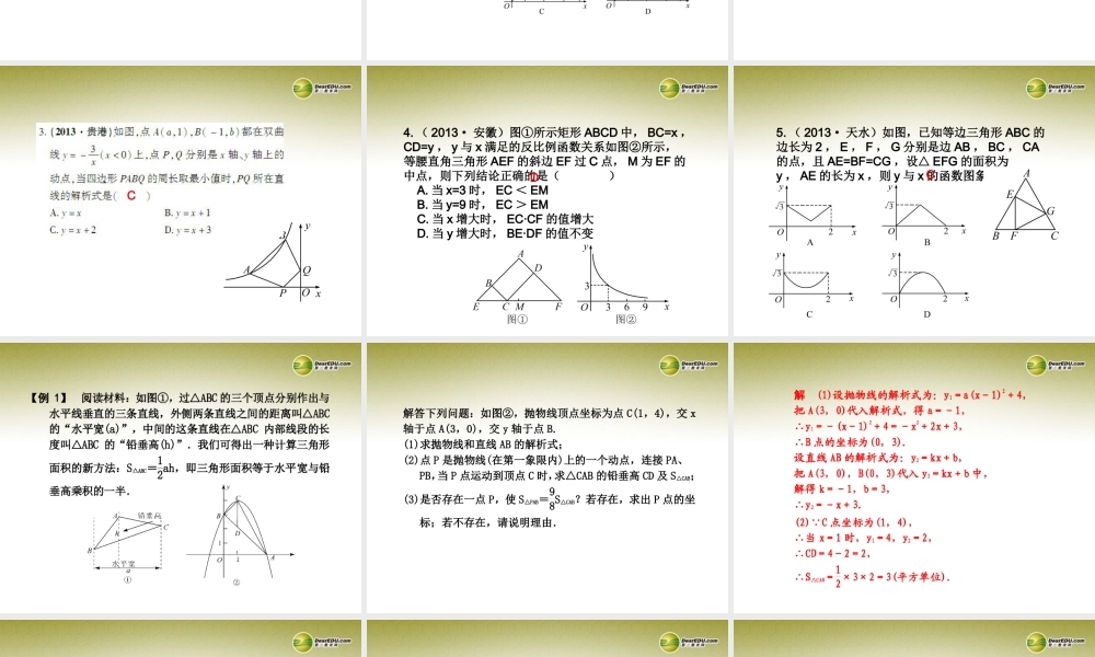 中考数学 专题 方程、函数与几何相结合型综合问题题型专讲专练课件(12、13真题为例)  课件