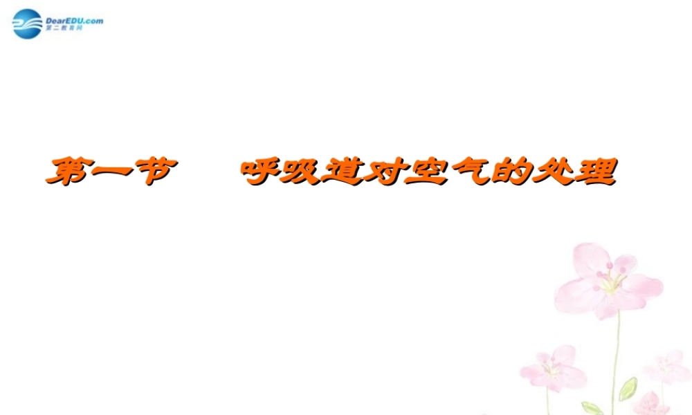 中学七年级生物下册 第三章 第一节 呼吸道对空气的处理课件 (新版)新人教版 课件