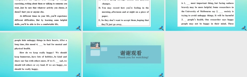九年级英语全册 Unit 11 Sad movies make me cry(第1课时)习题课件 (新版)人教新目标版 课件