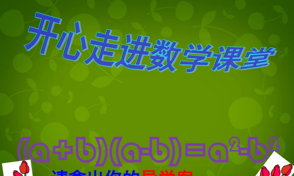 八年级数学上册 14.2.1 平方差公式课件 (新版)新人教版 课件-2