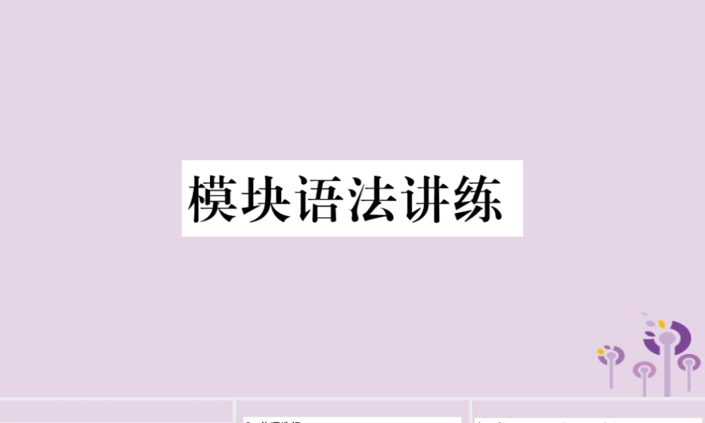 七年级英语下册 Module 5 Shopping模块语法讲练习题课件 (新版)外研版 课件