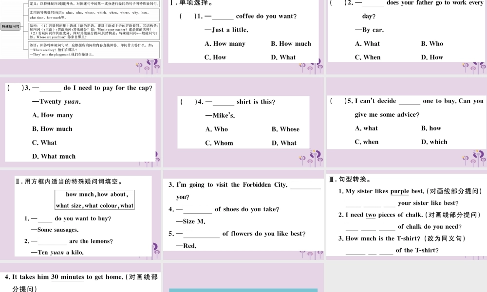 七年级英语下册 Module 5 Shopping模块语法讲练习题课件 (新版)外研版 课件